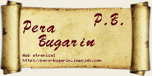Pera Bugarin vizit kartica